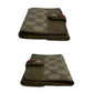 GUCCI Bifold Wallet Leather, PVC Brown GG logo Pattern Sherry line Women Used Authentic