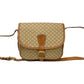 CELINE Shoulder Bag Leather, PVC Brown Macadam Blason Triomphe Pattern Women Used Authentic