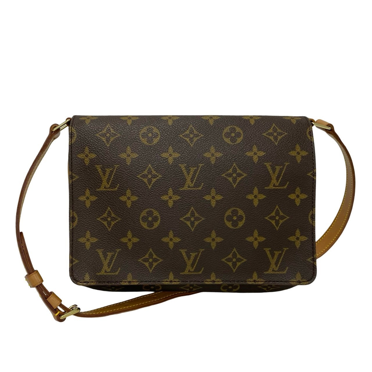 LOUIS VUITTON Shoulder Bag M51257 leather Brown Monogram Musette tango short