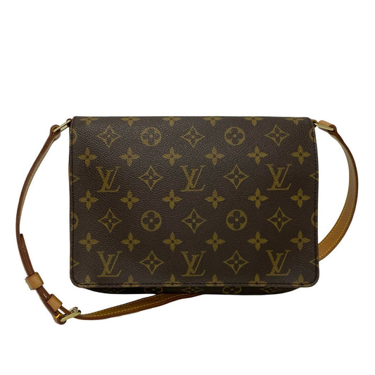 LOUIS VUITTON Shoulder Bag M51257 leather Brown Monogram Musette tango short