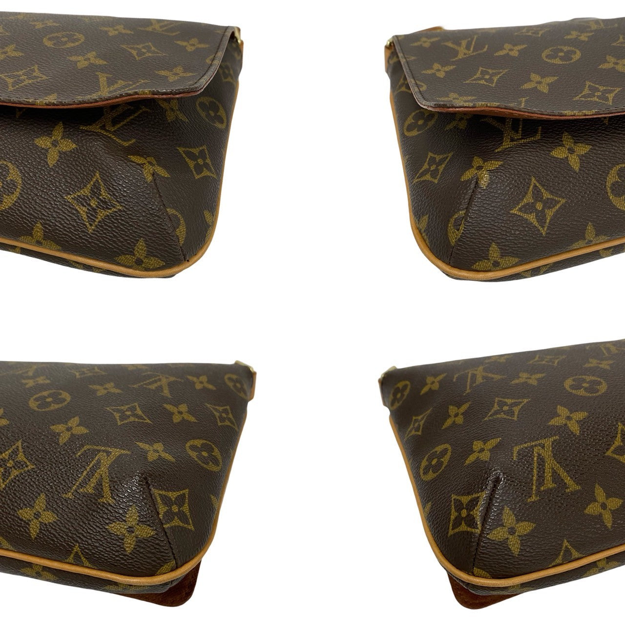 LOUIS VUITTON Shoulder Bag M51257 leather Brown Monogram Musette tango short
