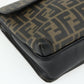 FENDI Zucca Canvas Shoulder Bag Black Brown
