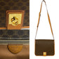 CELINE Shoulder Bag Leather, PVC Brown Macadam Blason Triomphe Pattern logo ring Metal mens(Unisex) Used Authentic