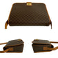 CELINE Shoulder Bag Leather, PVC Brown Macadam Blason Triomphe Pattern logo ring Metal mens(Unisex) Used Authentic