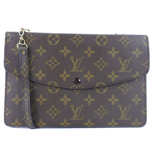 LOUIS VUITTON Shoulder Bag M51815 Monogram canvas Brown vintage Double mule Women Used Authentic