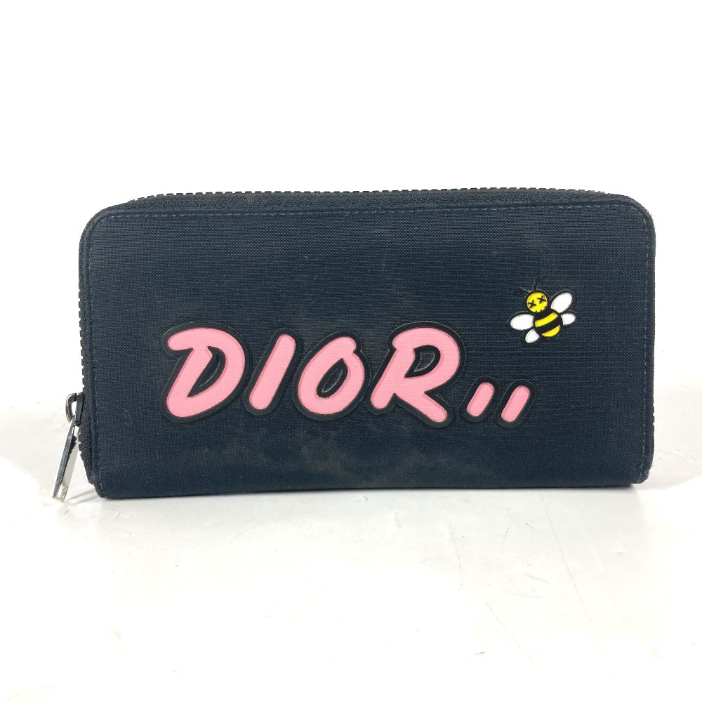 Dior Long Wallet Purse Nylon black KAWS collaboration Women(Unisex) Used Authentic