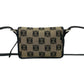 LOEWE Shoulder Bag Canvas, Leather black Anagram logo all-over pattern Women Used Authentic
