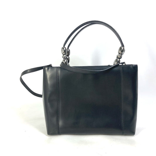 Dior Handbag leather black 2WAY bag Maris Pearl Women Used Authentic
