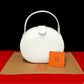 LOEWE Handbag leather white anagram Women Used Authentic