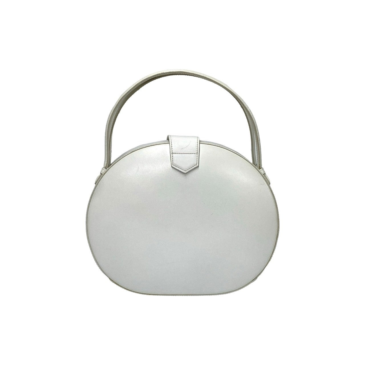 LOEWE Handbag leather white anagram Women Used Authentic