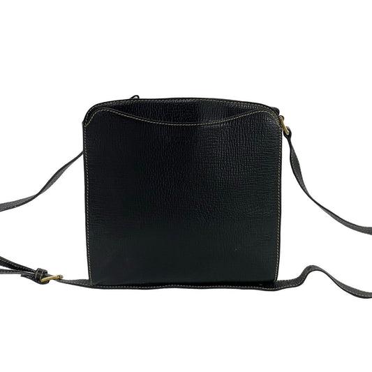 LOEWE Shoulder Bag leather black logo Women Used Authentic