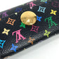 LOUIS VUITTON Coin case M60007 Monogram multicolor canvas Multi Monogram multicolor Portomonet Cozy Women Used Authentic