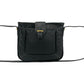 LOEWE Shoulder Bag leather Navy Anagram logo Women Used Authentic
