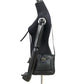 LOEWE Shoulder Bag leather Navy Anagram logo Women Used Authentic