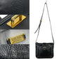 LOEWE Shoulder Bag leather Navy Anagram logo Women Used Authentic