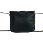 LOEWE Shoulder Bag leather Navy Anagram logo Women Used Authentic
