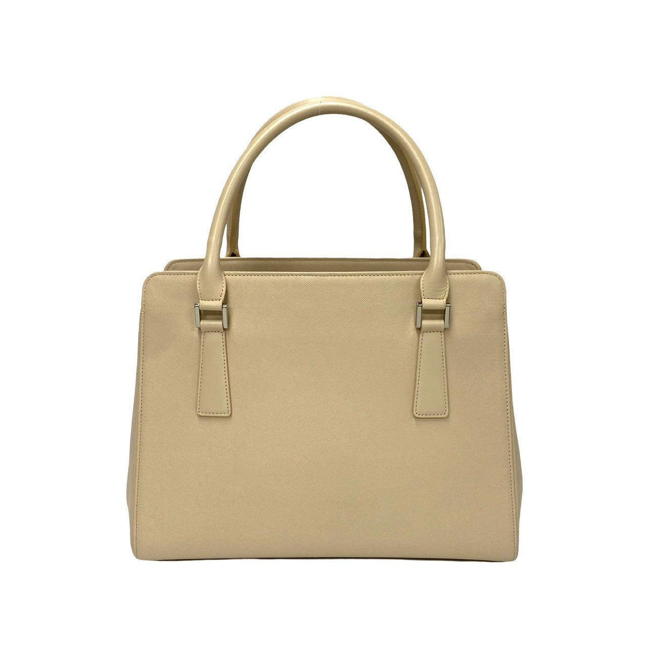 BURBERRY Handbag leather white Nova Check Women Used Authentic