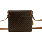 CELINE Shoulder Bag Leather, PVC Brown Macadam Blason Pattern Women Used Authentic