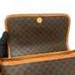 CELINE Shoulder Bag Leather, PVC Brown Macadam Blason Pattern Women Used Authentic