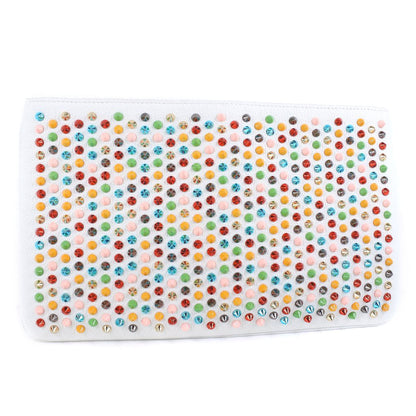 Christian Louboutin Clutch bag 1175134 Calfskin multicolor Studs 2WAYShoulder Rubiposh Women Used Authentic