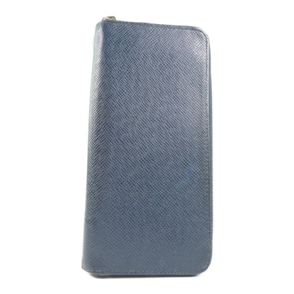 LOUIS VUITTON Long Wallet Purse M30510 Taiga Blue Zip Around Zippy Wallet Vertical mens Used Authentic