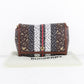BURBERRY Shoulder Bag PVC , Calfskin Brown / black / white / red Monogram Women Used Authentic