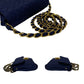 PRADA Shoulder Bag Nylon, Leather Navy logo Metal Women Used Authentic