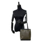 CELINE Tote Bag Leather, PVC black Macadam Blason Triomphe Pattern Women Used Authentic