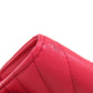 CHANEL Long Wallet Purse Calfskin pink Vstitch Women Used Authentic