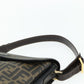 FENDI Zucca Canvas Shoulder Bag Black Brown