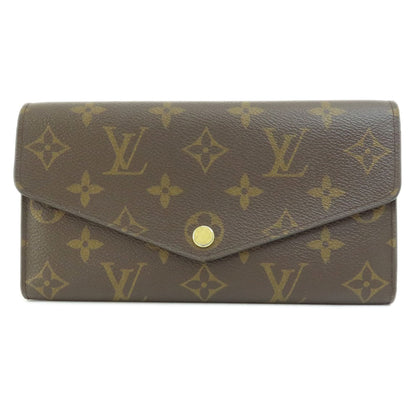 LOUIS VUITTON Long Wallet Purse M62236 Monogram canvas Brown Portefeuille Sarah Monogram Coquelicot Women Used Authentic