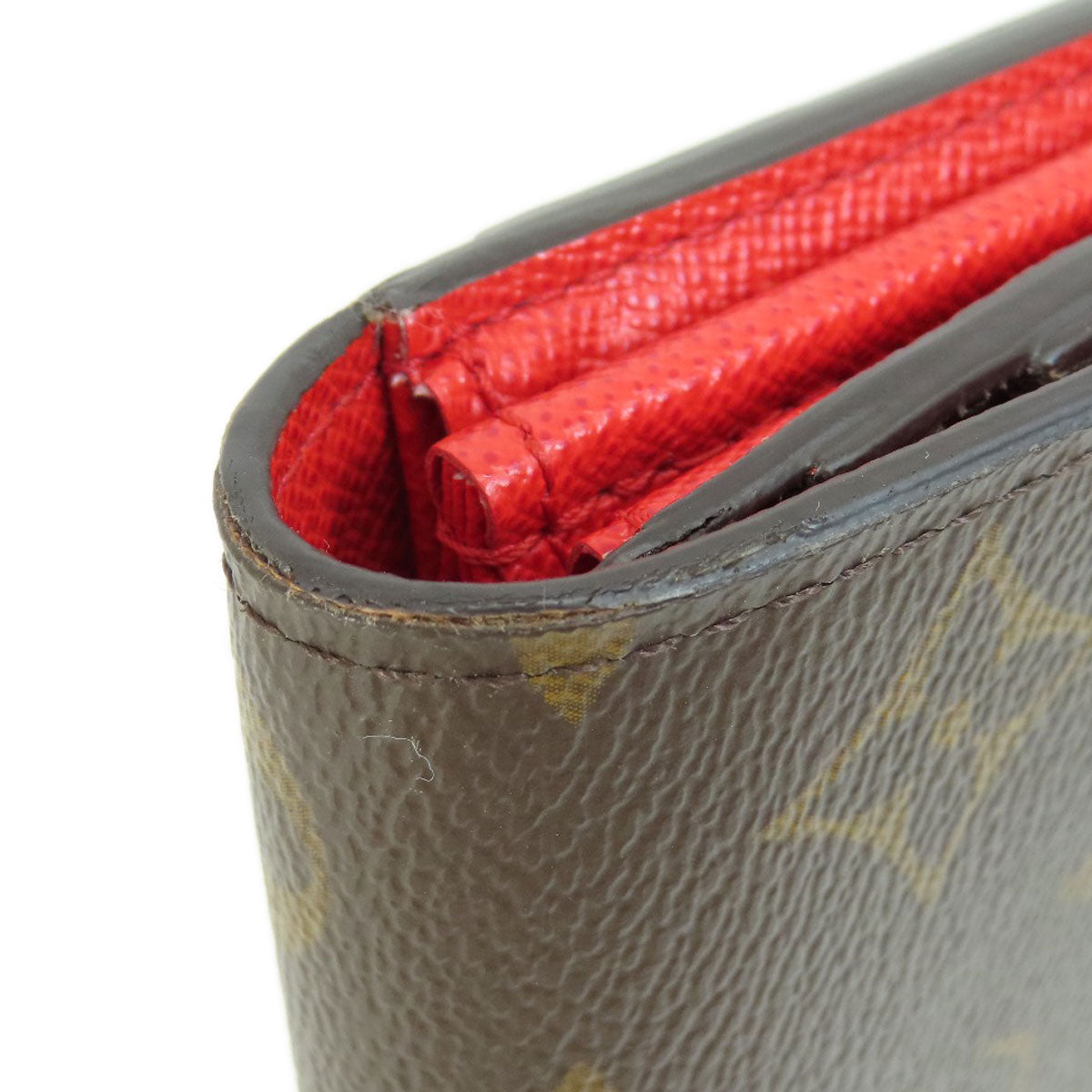 LOUIS VUITTON Long Wallet Purse M62236 Monogram canvas Brown Portefeuille Sarah Monogram Coquelicot Women Used Authentic