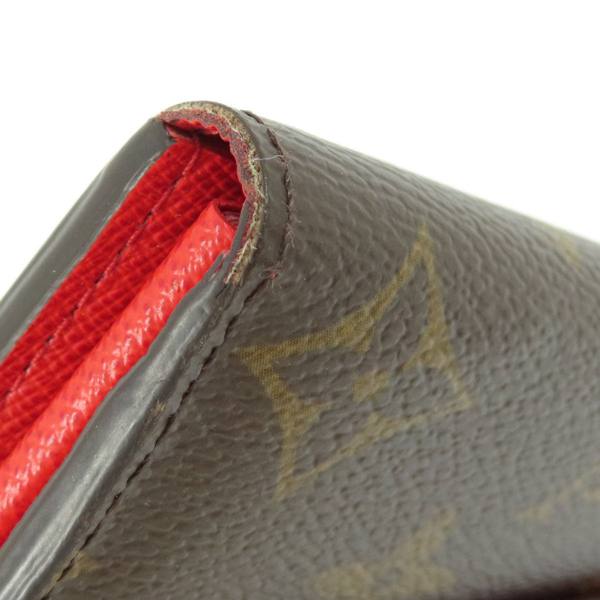 LOUIS VUITTON Long Wallet Purse M62236 Monogram canvas Brown Portefeuille Sarah Monogram Coquelicot Women Used Authentic