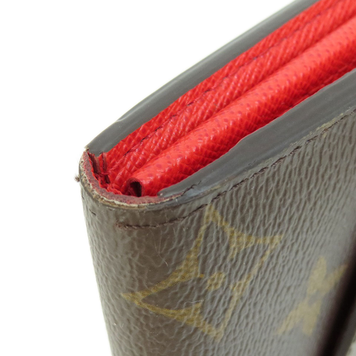 LOUIS VUITTON Long Wallet Purse M62236 Monogram canvas Brown Portefeuille Sarah Monogram Coquelicot Women Used Authentic