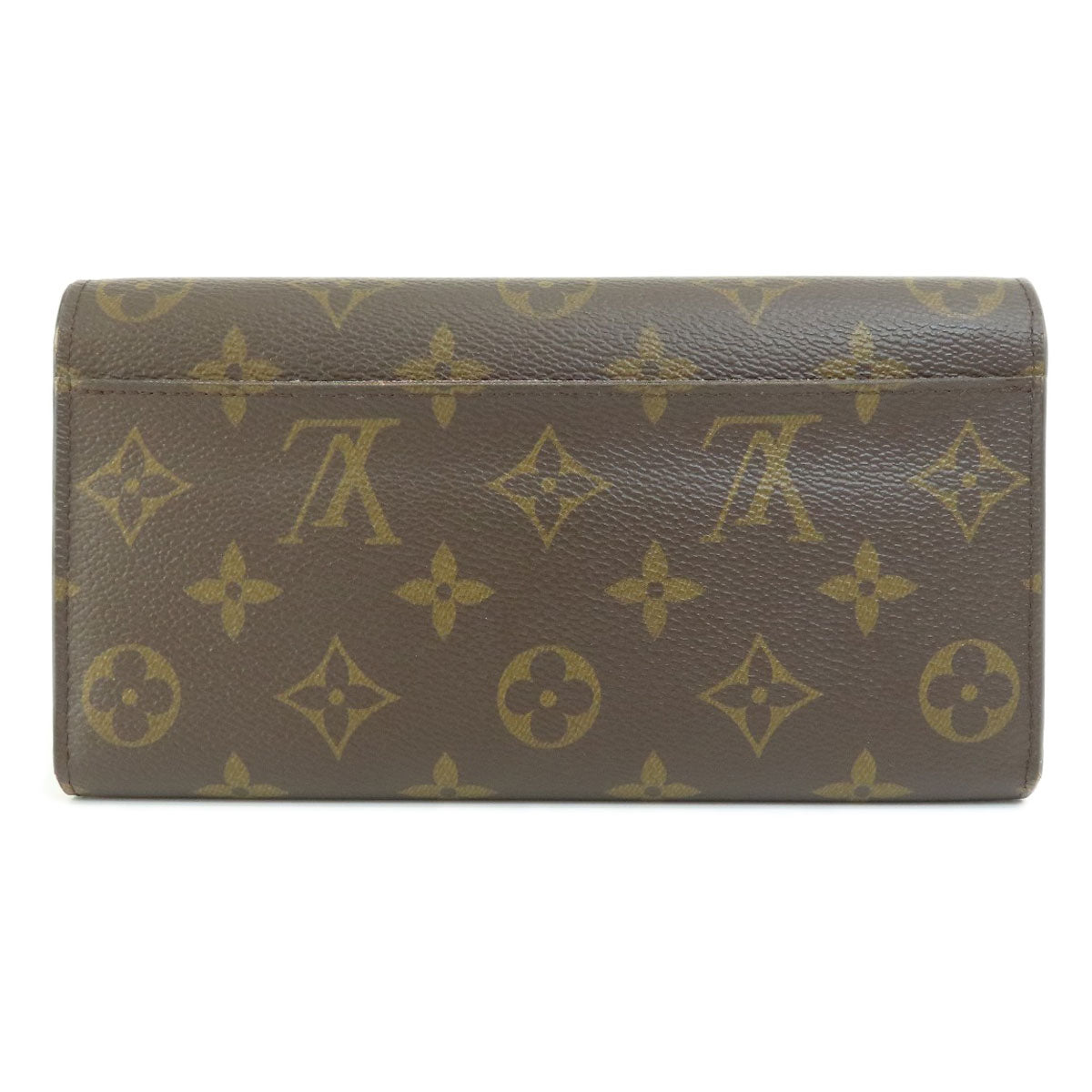 LOUIS VUITTON Long Wallet Purse M62236 Monogram canvas Brown Portefeuille Sarah Monogram Coquelicot Women Used Authentic