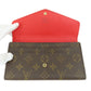 LOUIS VUITTON Long Wallet Purse M62236 Monogram canvas Brown Portefeuille Sarah Monogram Coquelicot Women Used Authentic