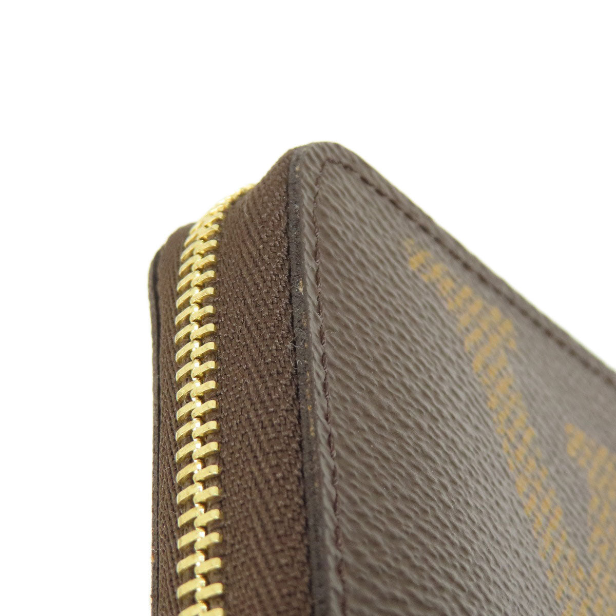 LOUIS VUITTON Coin case M69354 Giant monogram canvas Brown Zippy coin purse Women Used Authentic