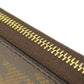 LOUIS VUITTON Coin case M69354 Giant monogram canvas Brown Zippy coin purse Women Used Authentic