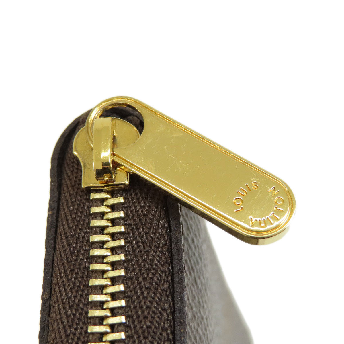 LOUIS VUITTON Coin case M69354 Giant monogram canvas Brown Zippy coin purse Women Used Authentic