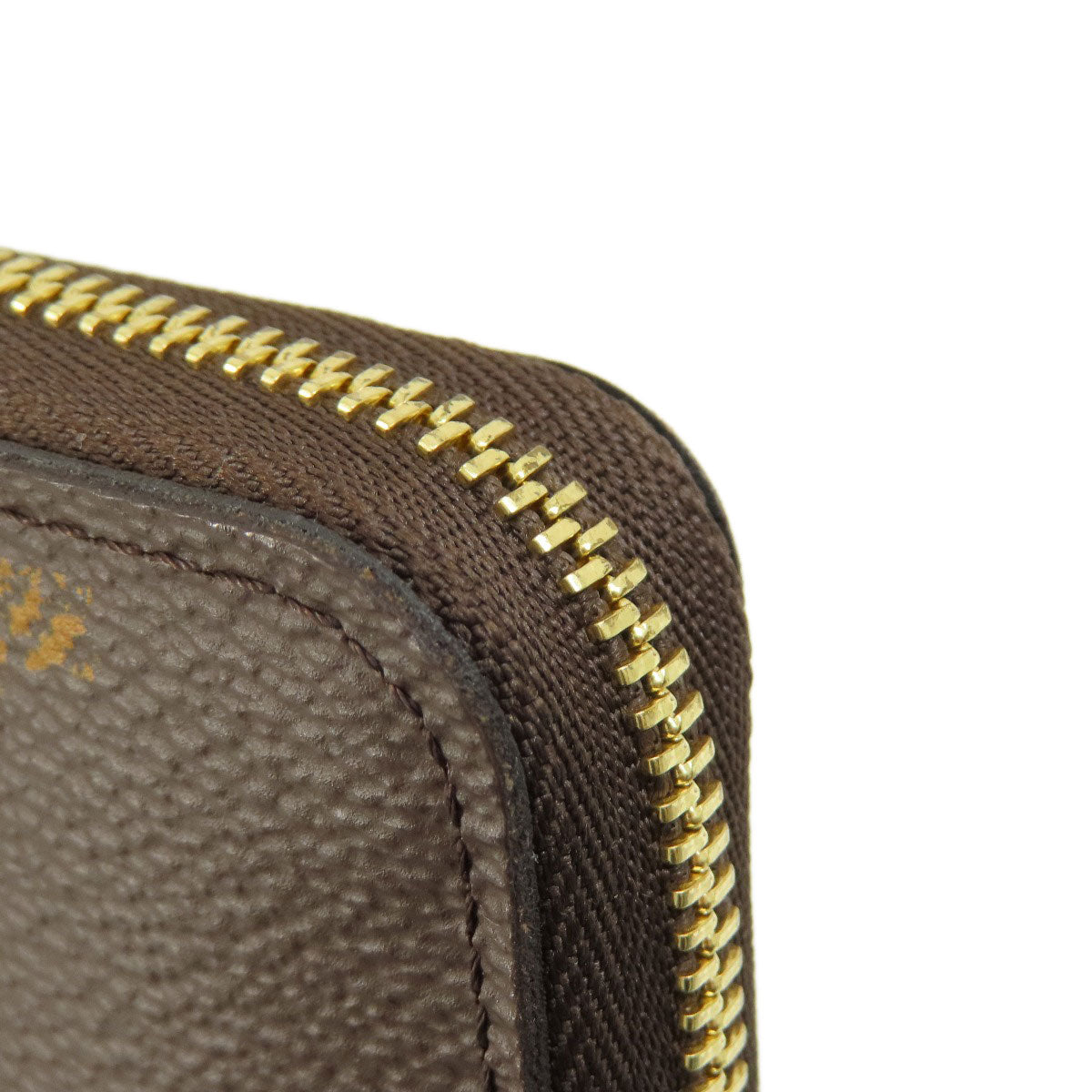 LOUIS VUITTON Coin case M69354 Giant monogram canvas Brown Zippy coin purse Women Used Authentic