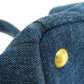 PRADA Handbag B1877B denim Navy Canapa