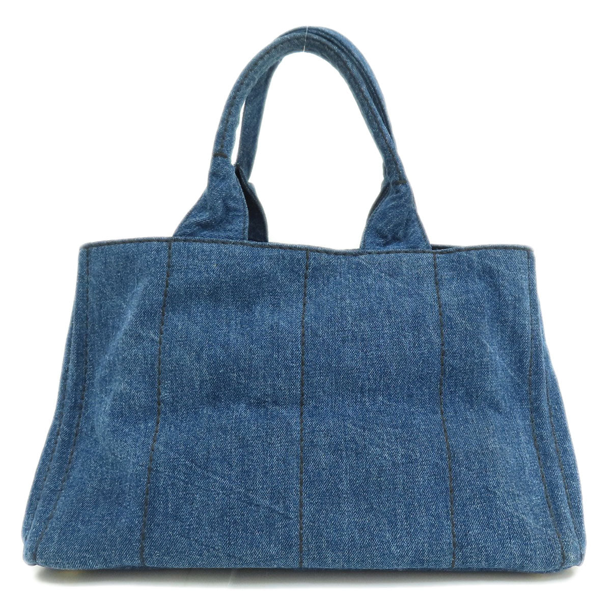 PRADA Handbag B1877B denim Navy Canapa