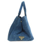 PRADA Handbag B1877B denim Navy Canapa
