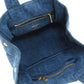 PRADA Handbag B1877B denim Navy Canapa