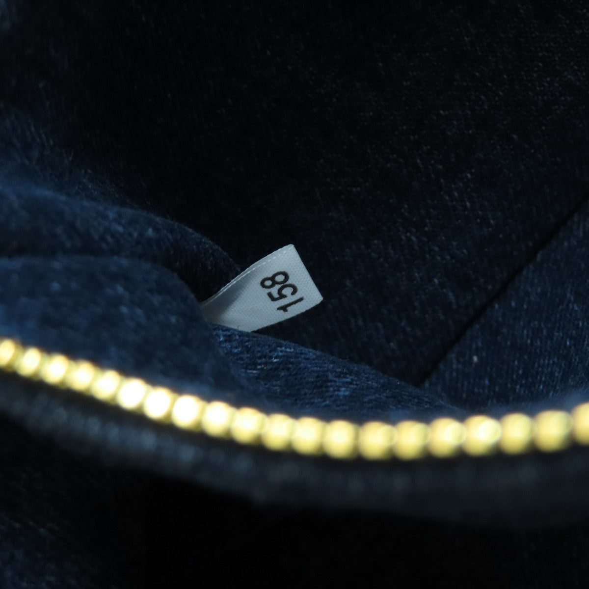 PRADA Handbag B1877B denim Navy Canapa