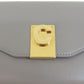 CELINE Bifold Wallet leather gray CMetal Women Used Authentic