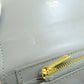 CELINE Bifold Wallet leather gray CMetal Women Used Authentic