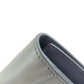 CELINE Bifold Wallet leather gray CMetal Women Used Authentic