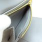 CELINE Bifold Wallet leather gray CMetal Women Used Authentic