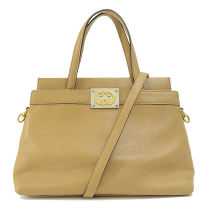 GUCCI Handbag 631663 leather Brown 2WAY